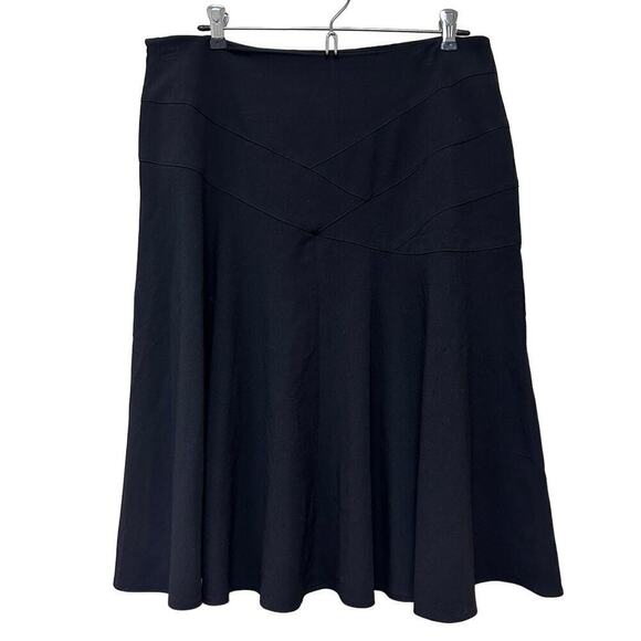 Sandro Black Side Zip Workwear Classic Knee Length Skirt Size 10 Clueless - Picture 1 of 9